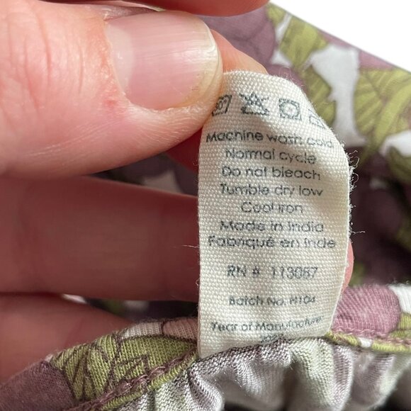 Kate Quinn Flutter Sleeve Button Front Midi Dress XXL 2X Purple Green Plum Print - Picture 5 of 5